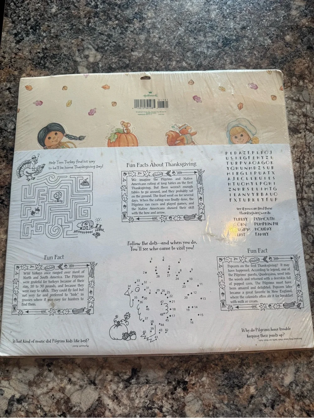1980s Hallmark Kids Turkey Day Kit - Autumn Multicolor